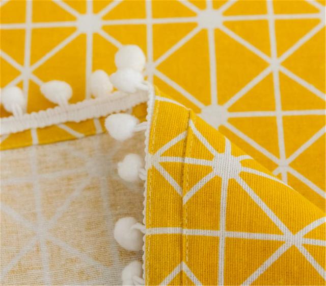 O Ozone Fridge Dust-Proof Cotton Cover, Multi-Purpose Washing Machine Top Cover with Storage Pockets for Pods Home and Kitchen (Yellow Pattern) - SW1hZ2U6NjI3OTg0