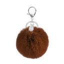 O Ozone Fur Keychain Pompoms Soft Fluffy Keyring for Handbags, Purse [Compatible for Buds Live Cases, Airpod Cases] - Brown - SW1hZ2U6NjI4MDY2