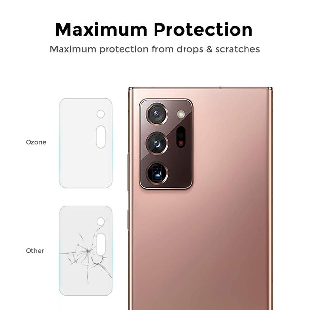 O Ozone Glass Lens Protector Compaitble For Samsung Galaxy Note 20 Ultra Lens Guard HD Full Coverage Protective Film Lens Cover [ Perfect Fit Galaxy Note 20 Ultra Lens Protector ] [Pack Of 2] - Clear - SW1hZ2U6NjI4MTE2