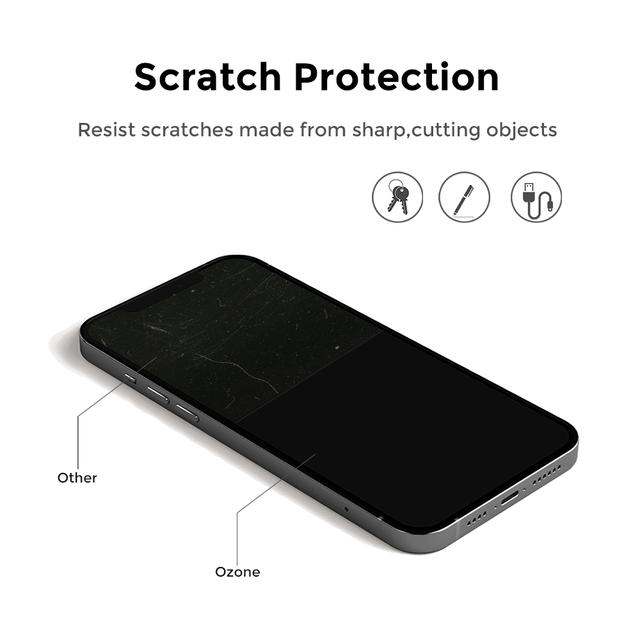 لاصقة حماية الشاشة لهاتف Apple iPhone 12 حزمة 2في1 HD Glass Protector Tempered Glass Screen Protector Shock Proof - O Ozone - SW1hZ2U6NjI4MjYw