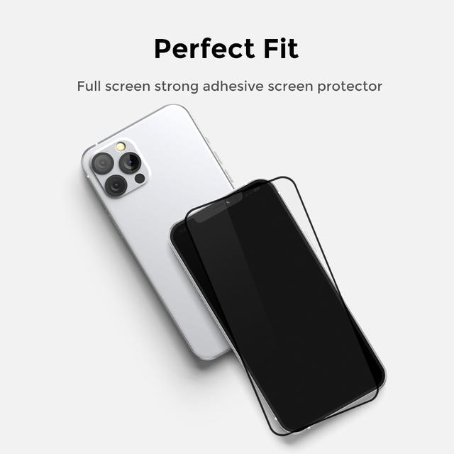 لاصقة حماية الشاشة لهاتف Apple iPhone 12 حزمة 2في1 HD Glass Protector Tempered Glass Screen Protector Shock Proof - O Ozone - SW1hZ2U6NjI4MjY2