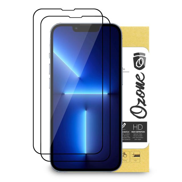 لاصقة حماية الشاشة لهاتف Apple iPhone 13 Pro Max حزمة 2في1 HD Glass Protector Tempered Glass Screen Protector - O Ozone - SW1hZ2U6NjI4MjY5