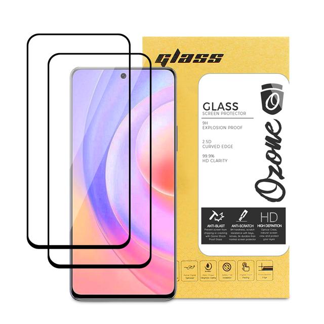 O Ozone HD Glass Protector Compatible for Huawei Honor 50 SE Tempered Glass Screen Protector Shock Proof [2 Per Pack] HD Glass Protector [Designed Screen Guard for Honor 50 SE ] - Black - SW1hZ2U6NjI4MzM4