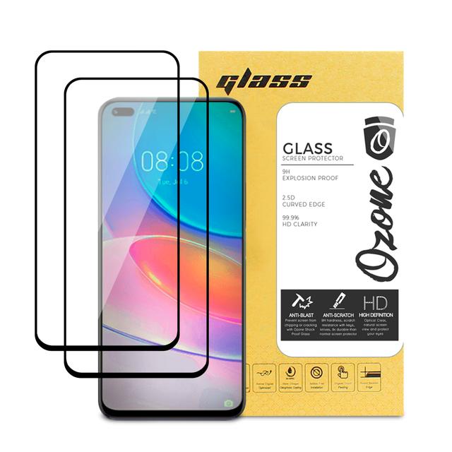 O Ozone HD Glass Protector Compatible for Huawei Nova 8i Tempered Glass Screen Protector Shock Proof [2 Per Pack] HD Glass Protector [Designed Screen Guard for Nova 8i ] - Black - SW1hZ2U6NjI4MzU1