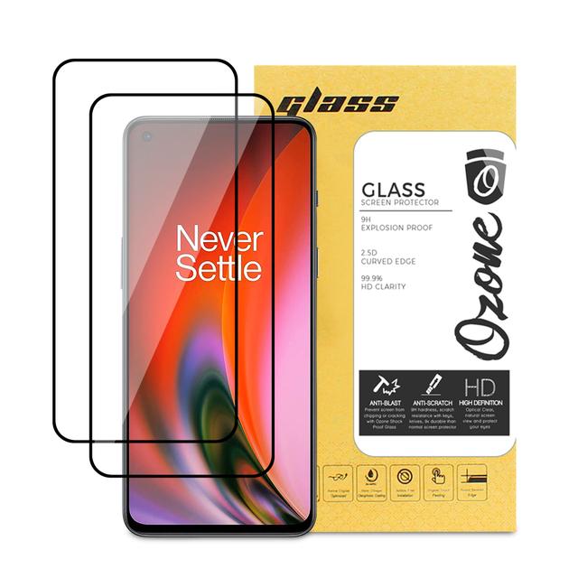 O Ozone HD Glass Protector Compatible for OnePlus Nord 2 5G Tempered Glass Screen Protector Shock Proof [2 Per Pack] HD Glass Protector [Designed Screen Guard for OnePlus Nord 2 5G ] - Black - SW1hZ2U6NjI4Mzcy