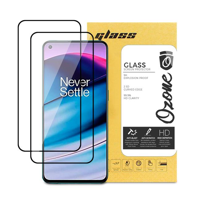 O Ozone HD Glass Protector Compatible for OnePlus Nord CE 5G Tempered Glass Screen Protector Shock Proof [2 Per Pack] HD Glass Protector [Designed Screen Guard for OnePlus Nord CE 5G ] - Black - SW1hZ2U6NjI4Mzg5