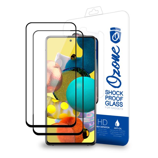 لاصقة حماية الشاشة لهاتف Samsung Galaxy A51 5G حزمة 2في1 HD Glass Protector Tempered Glass Screen Protector Shock Proof - O Ozone - SW1hZ2U6NjI4NDU5