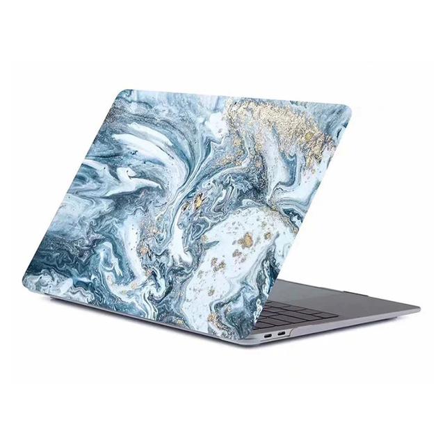 كفر ماك بوك شفاف 16 بوصة 2019 أزرق رخامي O Ozone - Hard Case for Macbook Pro 16 Inch Cover 2019 UV Printed Compatible with A2141 Blue Marble - SW1hZ2U6NjI4MTkx