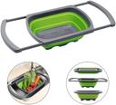مصفاة مطبخ سيليكون قابلة للطي أخضر Foldable Silicone Kitchen Strainer – Green - O Ozone - SW1hZ2U6NjI4NTYz