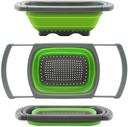 O Ozone Kitchen Collapsible Colander, Strainer and Colanders, Colanders & Food Strainers for Kitchen, Sink Colanders Strainers with Extendable Handles, Silicon Folding Strainer for Kitchen (Green) - SW1hZ2U6NjI4NTU5