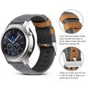 O Ozone Leather Band Compatible With Samsung Galaxy Watch 3 45mm / Galaxy Watch 46mm / Gear S3 Frontier / Classic / Watch GT 2 46mm Bands, 22mm Canvas Pattern Watch Band For Men Women- Grey - SW1hZ2U6NjI4NjQ1