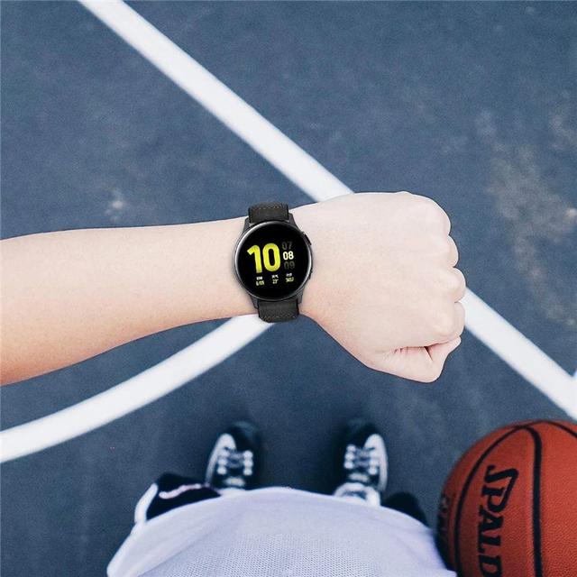 سوار ساعة سامسونج (حزام ساعة) جلد طبيعي 22 مم – أسود   O Ozone Band Compatible With Samsung Galaxy Watch 3 - SW1hZ2U6NjI4Njcw