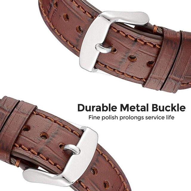 O Ozone Leather Band for Apple Watch 42mm 44mm 45mm, Premium Leather Strap Replacement Wristband Strap For iWatch Series 7 6 5 4 3 2 1 SE, Men Women (Brown) - SW1hZ2U6NjI4NzM0