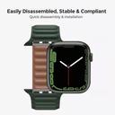 O Ozone Leather Magnetic Loop Strap for Apple Watch Band 42mm 44mm 45mm, Fashionable Replacement Bracelet Strap For iWatch Series 7 6 5 4 3 2 1 SE, Men Women (Black) - SW1hZ2U6NjI4ODc1