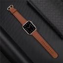 حزام ساعة أبل جلد 38/40/41 مم - رمادي داكن   O Ozone Leather Strap Compatible with Apple Watch - SW1hZ2U6NjI4OTk4