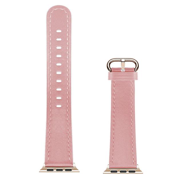 O Ozone Leather Strap Compatible with Apple Watch Strap 38mm 40mm 41mm Premium Leather Strap Replacement Watch Band Quick Release Buckle Wristband for iWatch Strap Series 7/6/SE/5/4/3/2/1 -Pink - SW1hZ2U6NjI5MDcx