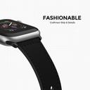 O Ozone Leather Strap Compatible with Apple Watch Strap 42mm 44mm 45mm Premium Leather Strap Replacement Watch Band Quick Release Buckle Wristband for iWatch Strap Series 7/6/SE/5/4/3/2/1 -Black - SW1hZ2U6NjI5MDk2