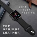 O Ozone Leather Strap for Apple Watch 38mm 40mm 41mm, Genuine Leather Replacement Wristband Strap For iWatch Series 7 6 5 4 3 2 1 SE , Men Women (Brown) - SW1hZ2U6NjI5MjY0