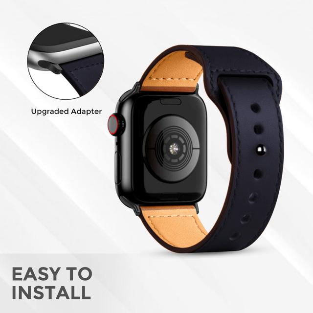 حزام ساعة أبل جلد 42/44/45 مم – بني  O Ozone Strap for Apple Watch - SW1hZ2U6NjI5MzA5