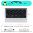 غطاء جلد حماية كيبورد ماك بوك 14/16 بوصة انكليزي أسود Macbook Keyboard Cover Skin for MacBook Pro 14 Inch 16 inch Black - O Ozone - SW1hZ2U6NjI5NDM0