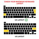 O Ozone Macbook Keyboard Skin for MacBook Pro 16 inch 13 inch M1 Keyboard Cover 2019 2020 Compatible with A2338, A2289, A2251, A2141 UK English Layout Black - SW1hZ2U6NjI5NDUy