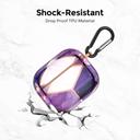 O Ozone Marble Bundle for iPhone 13 Pro Max Case + Air Pods 3rd Generation Case, Full-Body Smooth Gloss Finish Marble Shockproof Bumper Stylish Cover for Women Girls (Purple) - SW1hZ2U6NjI5NTgw