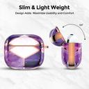 O Ozone Marble Bundle for iPhone 13 Pro Max Case + Air Pods 3rd Generation Case, Full-Body Smooth Gloss Finish Marble Shockproof Bumper Stylish Cover for Women Girls (Purple) - SW1hZ2U6NjI5NTg0