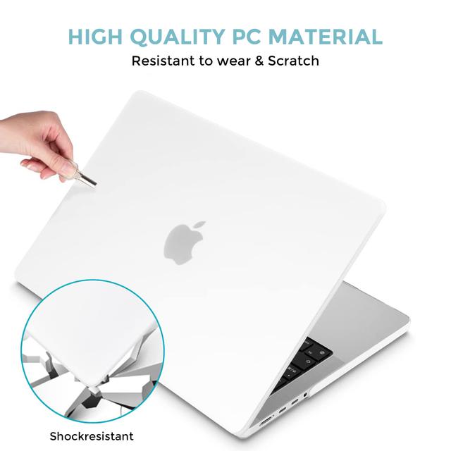 O Ozone Matte Case Compatible for MacBook Pro 16 inch Case A2485 Hard Shell Cover for 2021 MacBook Pro 16.2 with M1 Pro / M1 Max Chip & Touch ID - White - SW1hZ2U6NjI5NjIx