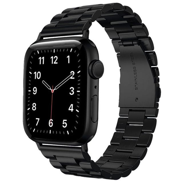 حزام ساعة أبل ستانليس ستيل كلاسيكي 42/44/45 مم – أسود  O Ozone Metal Straps Compatible With Apple Watch - SW1hZ2U6NjMwMzQw