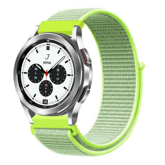 سوار ساعة سامسونج (حزام ساعة) نايلون - أخضر فسفوري O Ozone Nylon Strap Samsung Galaxy Watch - SW1hZ2U6NjMxNjA1