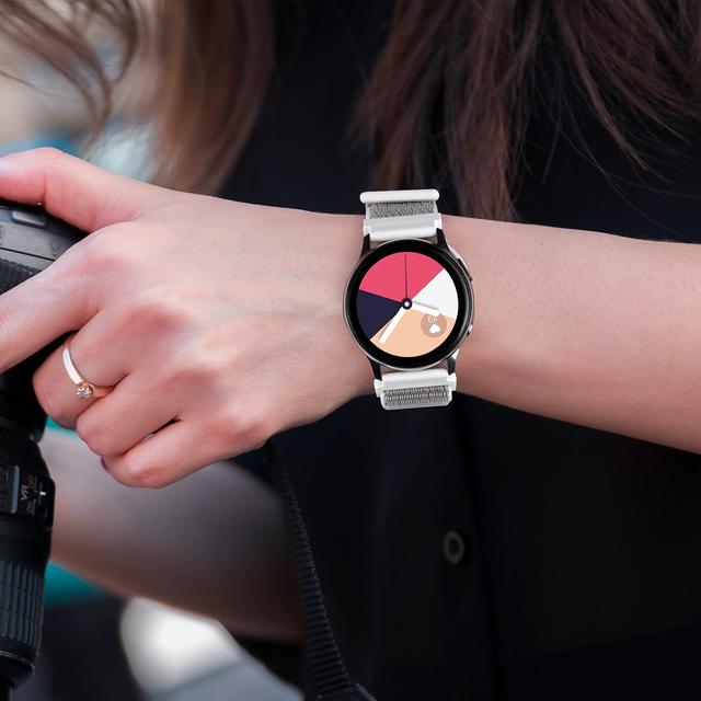 سوار ساعة سامسونج (حزام ساعة) نايلون - أحمر و أسود O Ozone Nylon Strap Samsung Galaxy Watch - SW1hZ2U6NjMxNjY3