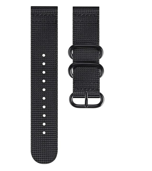 O Ozone Woven Nylon Strap Compatible With Samsung Galaxy Watch 4 40mm 44mm/Galaxy Watch 4 Classic/Active 2 40mm 44mm/Galaxy Watch 3 41mm Bands, 20mm Quick Release Replacement Strap Band For Men -Black - SW1hZ2U6NjMzNDQ4