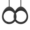 Ringke [2 Pack] Finger Ring Strap Silicone Smartphone Grip Lanyard Holder with Anti-Slip Mount Function Compatible with Phone Cases, Keys, Cameras, and More - Black - SW1hZ2U6NjMzNTIx