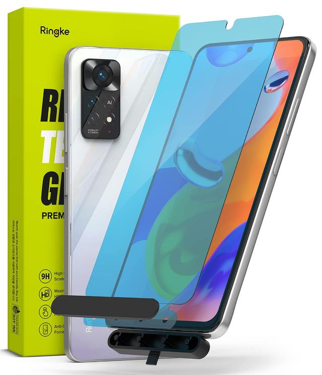 لاصقة حماية الشاشة لهاتف Redmi Note 11 Pro  حزمة 2في1 Tempered Glass Screen Protector Premium 9H Hardness Glass Film - O Ozone - SW1hZ2U6NjMzNjA2