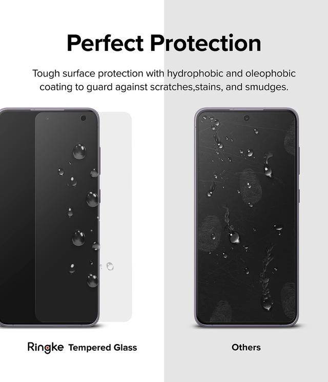 لاصقة حماية الشاشة لهاتف Samsung Galaxy S21 FE 5G زجاج حزمة 2في1 Tempered Glass Screen Protector - Ringke - SW1hZ2U6NjMzNjg0