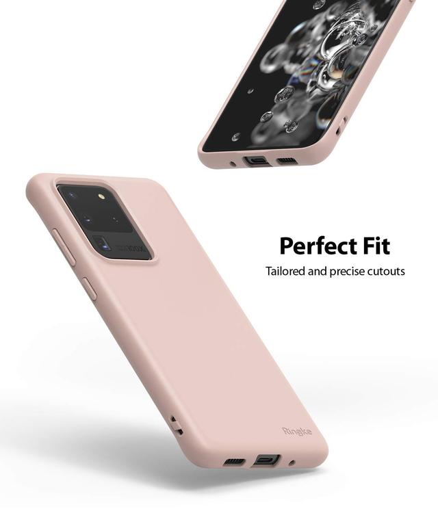 Ringke Air-S Compatible with Galaxy S20 Case, Lightweight Premium TPU Shockproof Matte Slim Soft Flexible Thin Protective Phone Case for Galaxy S20 - Pink Sand - SW1hZ2U6NjM0MDI5