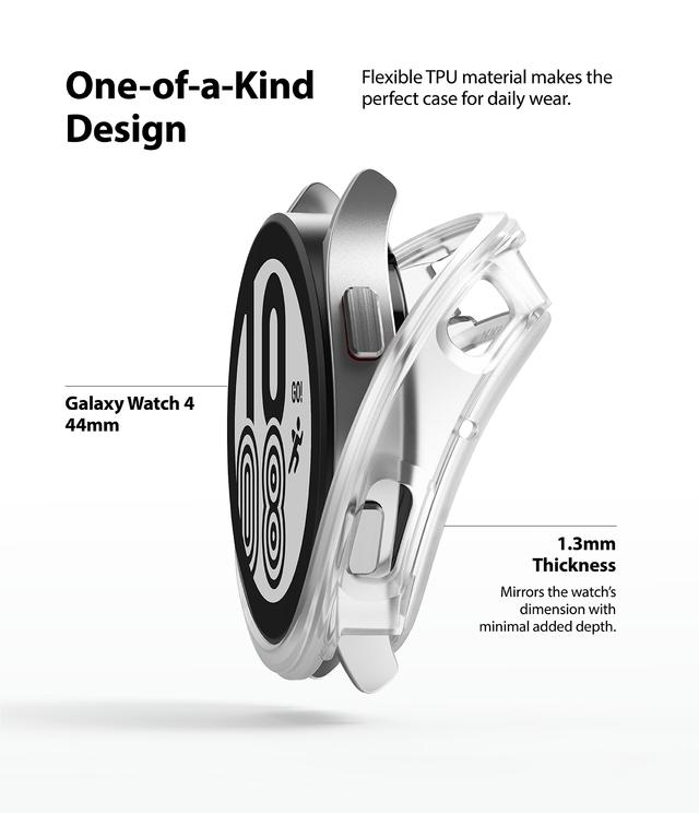 Ringke Air Sport Series Compatible with Samsung Galaxy Watch 4 Case Lightweight Slim Cover [ PowerShare Compatible ] [ Designed Case for Galaxy Watch 4 44mm ] - matte Clear - SW1hZ2U6NjMzODMw