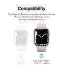 Ringke Air Sports Compatible with Apple Watch 7 45mm Case, Thin Soft Flexible Rugged TPU Raised Bezel Frame Protective Button Cover for Apple Watch Series SE/7/ 6/5/4 45mm - Black - SW1hZ2U6NjMzOTMy