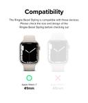 Ringke Bezel Styling Compatible with Apple Watch 7 41mm Stainless Steel Adhesive Frame Ring Cover Anti Scratch Protection for Apple Watch7 41mm - Silver (41-09) - SW1hZ2U6NjM0MTM5