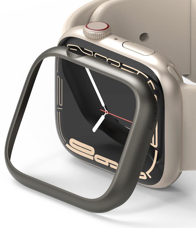 اطار ساعة أبل (كفر ساعة) ستانلس ستيل 45 ملم - رصاصي Ringke Bezel Styling Apple Watch 7 Cover - SW1hZ2U6NjM0MTU0