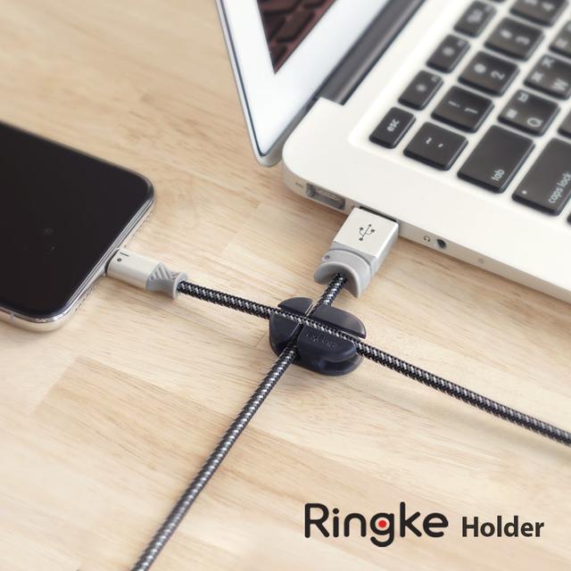 Ringke Cable Clip Holder Multipurpose Back Adhesive Desktop and Office Cable Organizer, Cord Management Solution for Charging, Lightning,Laptop Chargers,USB Electronics Accessory Cable Holders(6 Pack) - SW1hZ2U6NjM0MjA5