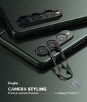 غطاء عدسة كاميرا لهاتف Galaxy Z Fold 3 5G أسود Camera Styling Lens Protector, Aluminium Frame Tough Protective - Ringke - SW1hZ2U6NjM0Mjc4