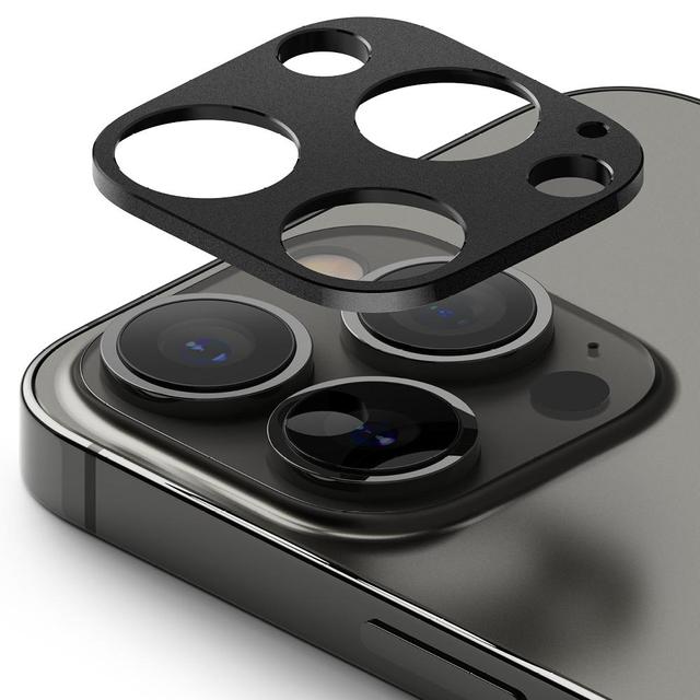 Ringke Camera Styling Compatible with Apple iPhone 13 Pro/ 13 Pro Max Camera Lens Protector Aluminum Frame Tough Styling Bezel Protective Cover - Black - SW1hZ2U6NjM0Mjg3