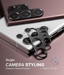 غطاء عدسة كاميرا لهاتف Samsung Galaxy S22 Ultra 5G أسود Camera Styling Lens Protector, Aluminium Frame Tough Protective - Ringke - SW1hZ2U6NjM0MzU5