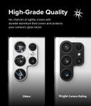 غطاء عدسة كاميرا لهاتف Samsung Galaxy S22 Ultra 5G أسود Camera Styling Lens Protector, Aluminium Frame Tough Protective - Ringke - SW1hZ2U6NjM0MzYx