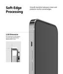 Ringke Compatible with Apple iPhone 13 / iPhone 13 Pro Tempered Glass Screen Protector Invisible Defender Full Coverage Case Friendly [ Deisgned Screen Guard for iPhone 13 / iPhone 13 Pro ] - Black - SW1hZ2U6NjM0Mzc4
