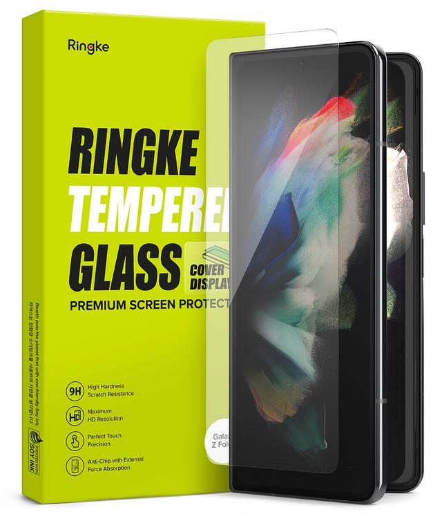 لاصقة حماية الشاشة الأمامية الخلفية لهاتف Samsung Galaxy Z Fold 4 شفاف Cover Display Glass Screen Protector - Ringke - SW1hZ2U6NjM0NDU3