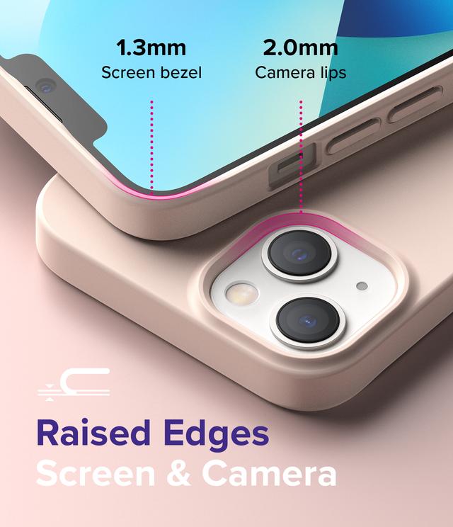 كفر آيفون مقاوم للصدمات - زهري  Ringke Slim Compatible with iPhone 13 Mini Case - SW1hZ2U6NjM0NTgx