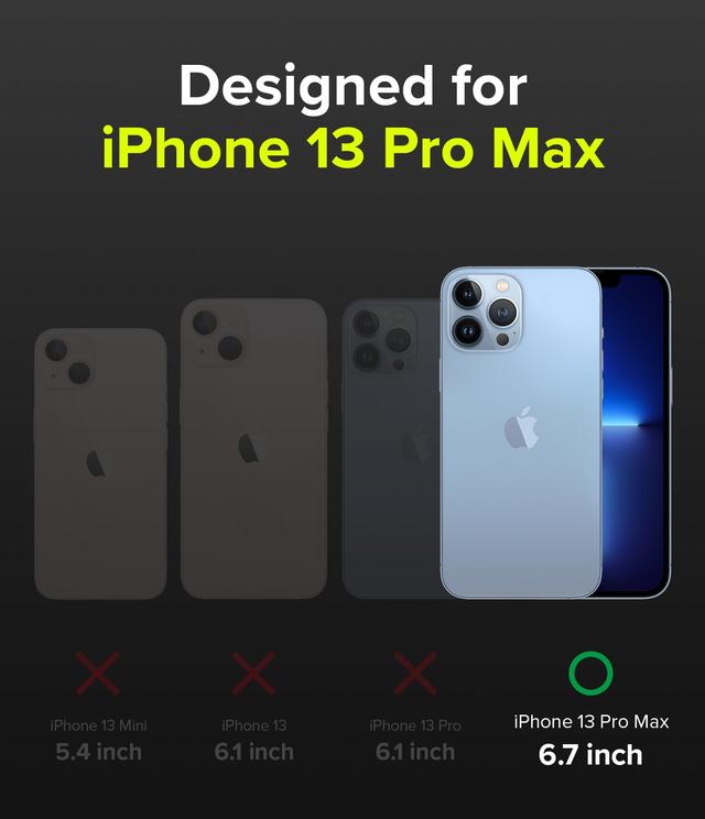 كفر آيفون مقاوم للصدمات - اسود   Ringke Slim Compatible with Apple iPhone 13 Pro Max Case - SW1hZ2U6NjM0Njk4