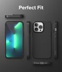 Ringke Cover for iPhone 13 Pro Max Case Air-S Series Thin Flexible Shockproof Slim TPU Lightweight Cover [ Anti-Slip ][ Designed Case for Apple iPhone 13 Pro Max ]- Black - SW1hZ2U6NjM0NzEx